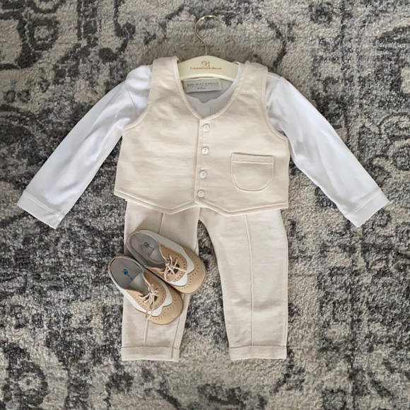 Baby Beau & Belle baptismal suit and wingtip shoes - Picture 2 of 8